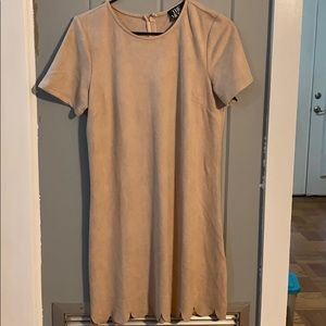 Suede-like material dress